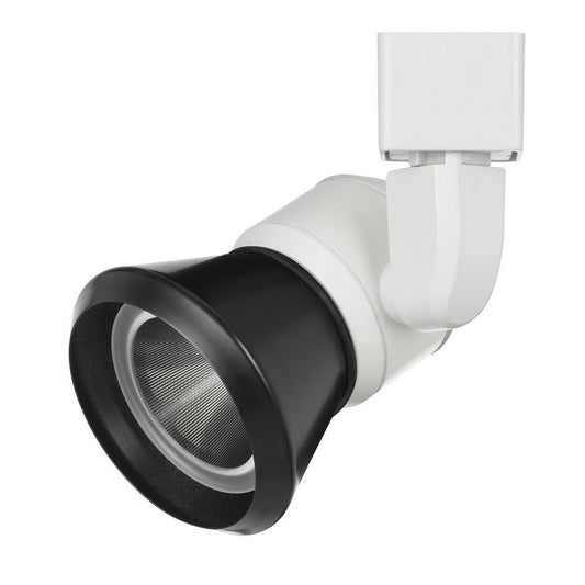 10W Integrated LED Metal Track Fixture with Cone Head White and Black