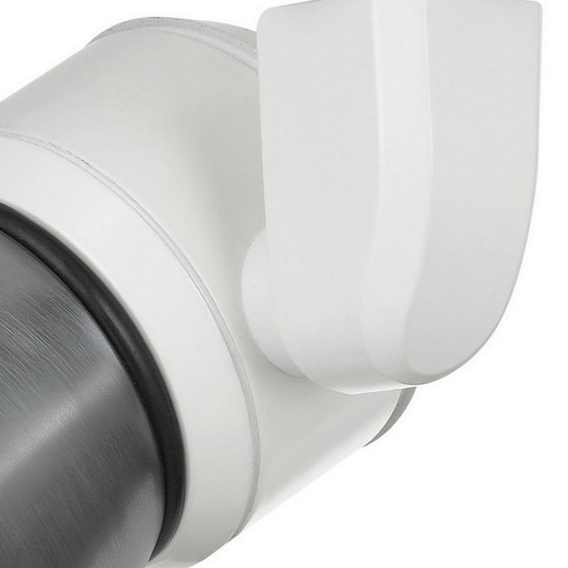 10W Integrated LED Metal Track Fixture with Cone Head White and Silver-zoom-