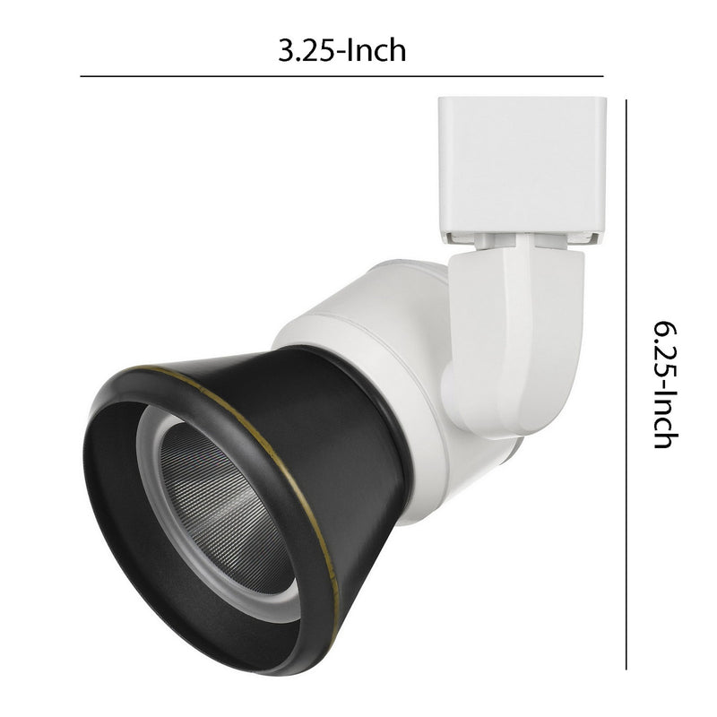 10W Integrated Cone Head LED Metal Track Fixture White and Black-zoom-