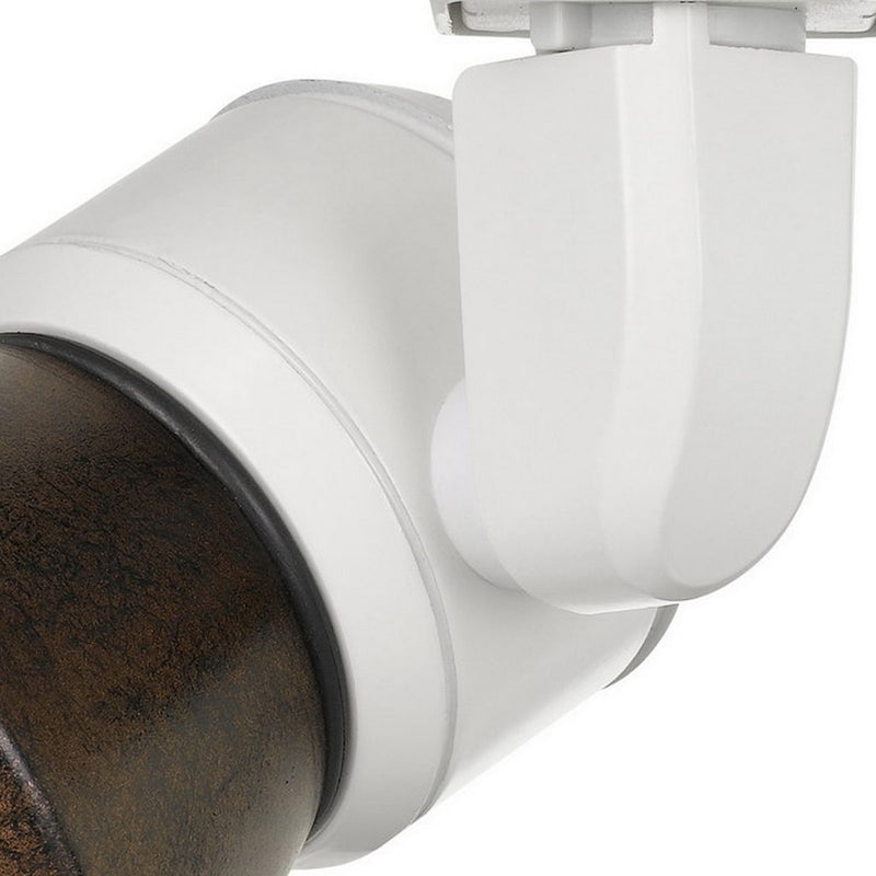 10W Integrated LED Metal Track Fixture with Cone Head White and Bronze-zoom-