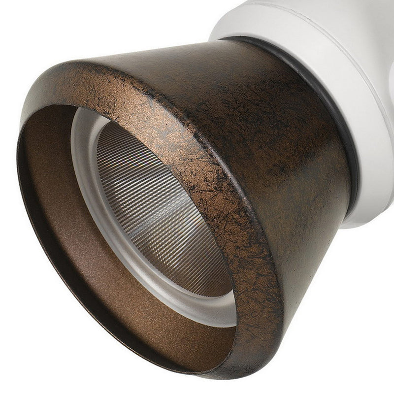 10W Integrated LED Metal Track Fixture with Cone Head White and Bronze-zoom-