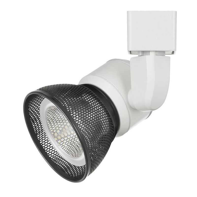 10W Integrated LED Metal Track Fixture with Mesh Head White and Black-zoom-