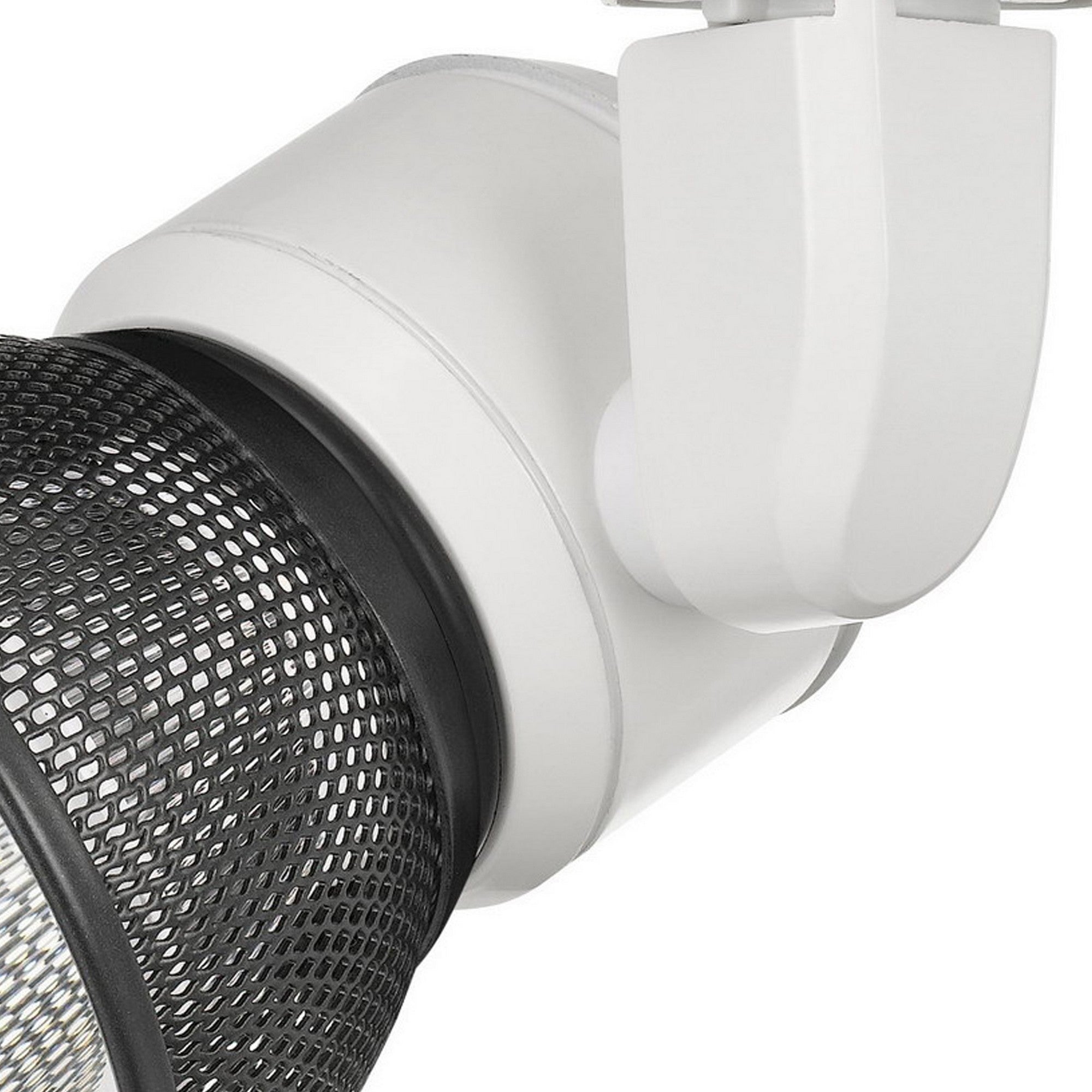 10W Integrated LED Metal Track Fixture with Mesh Head White and Black-zoom-3