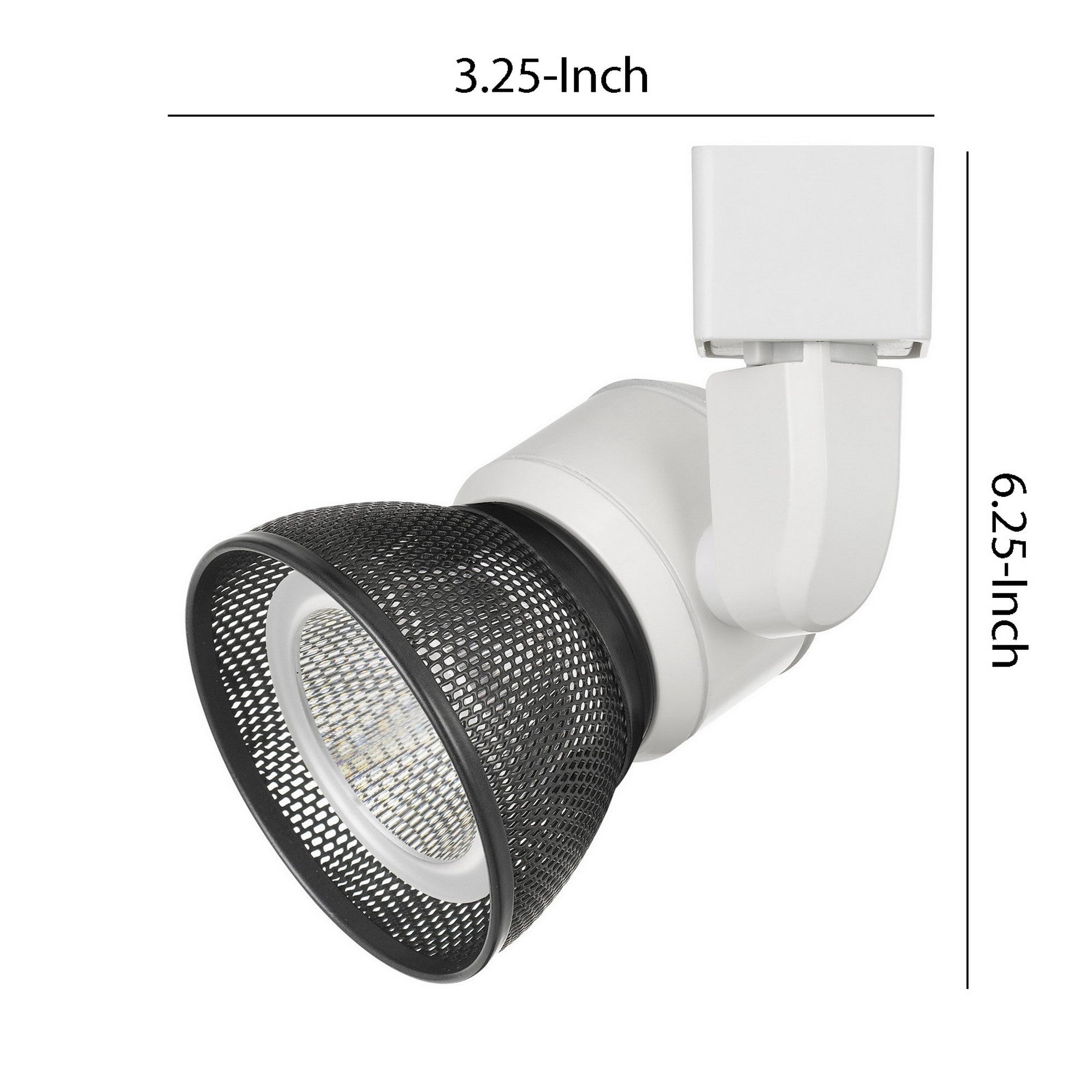 10W Integrated LED Metal Track Fixture with Mesh Head White and Black-zoom-5