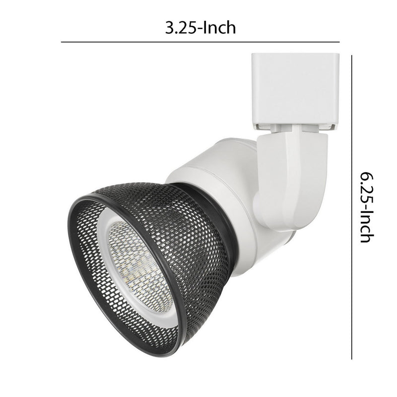 10W Integrated LED Metal Track Fixture with Mesh Head White and Black-zoom-