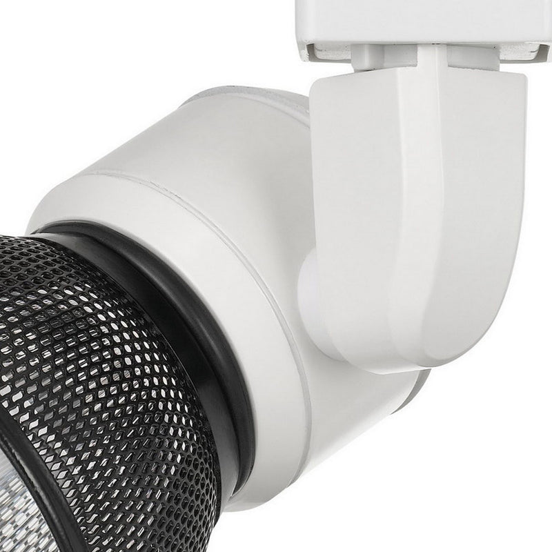 10W Integrated LED Metal Track Fixture with Mesh Head White and Dark Black-zoom-