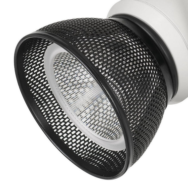 10W Integrated LED Metal Track Fixture with Mesh Head White and Dark Black-zoom-