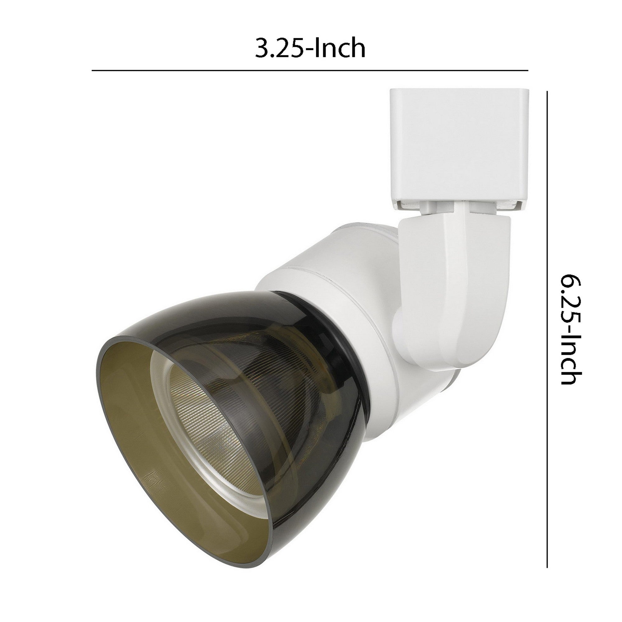 10W Integrated LED Track Fixture with Polycarbonate Head White and Black-zoom-5