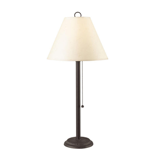 Paper Shade Metal Table Lamp with Pull Chain Switch Set of 4 White and Black