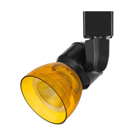Metal and Clear Polycarbonate LED Track Fixture Yellow and Black