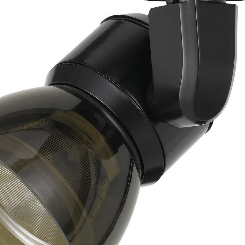 Metal and Clear Polycarbonate LED Track Fixture Black and Gray-zoom-
