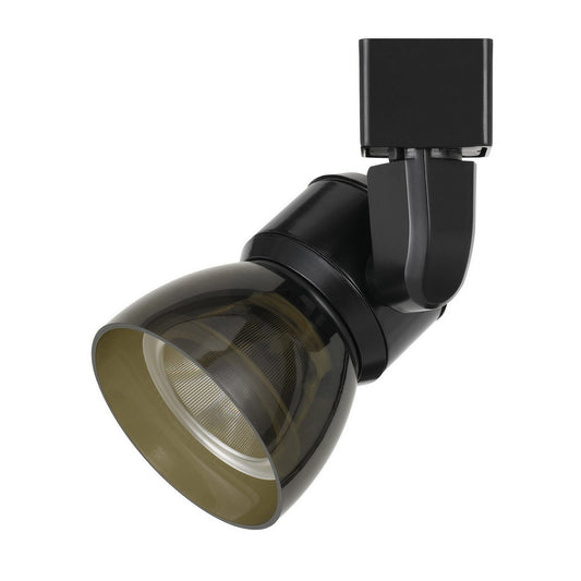 Metal and Clear Polycarbonate LED Track Fixture Black and Gray