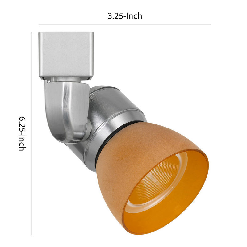 Metal and Frosted Polycarbonate LED Track Fixture Silver and Yellow-zoom-