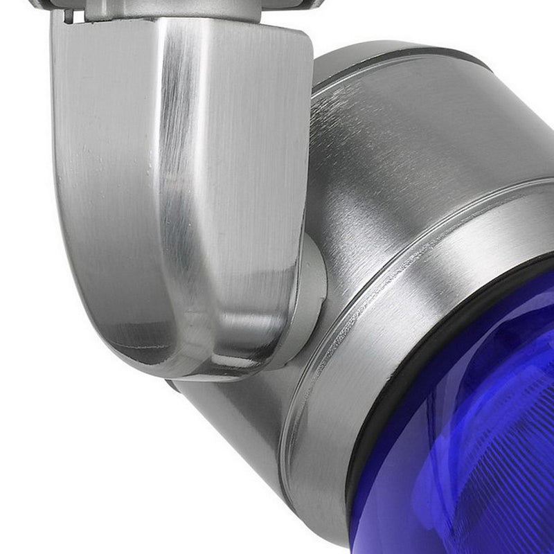 Metal and Clear Polycarbonate LED Track Fixture Blue and Silver-zoom-