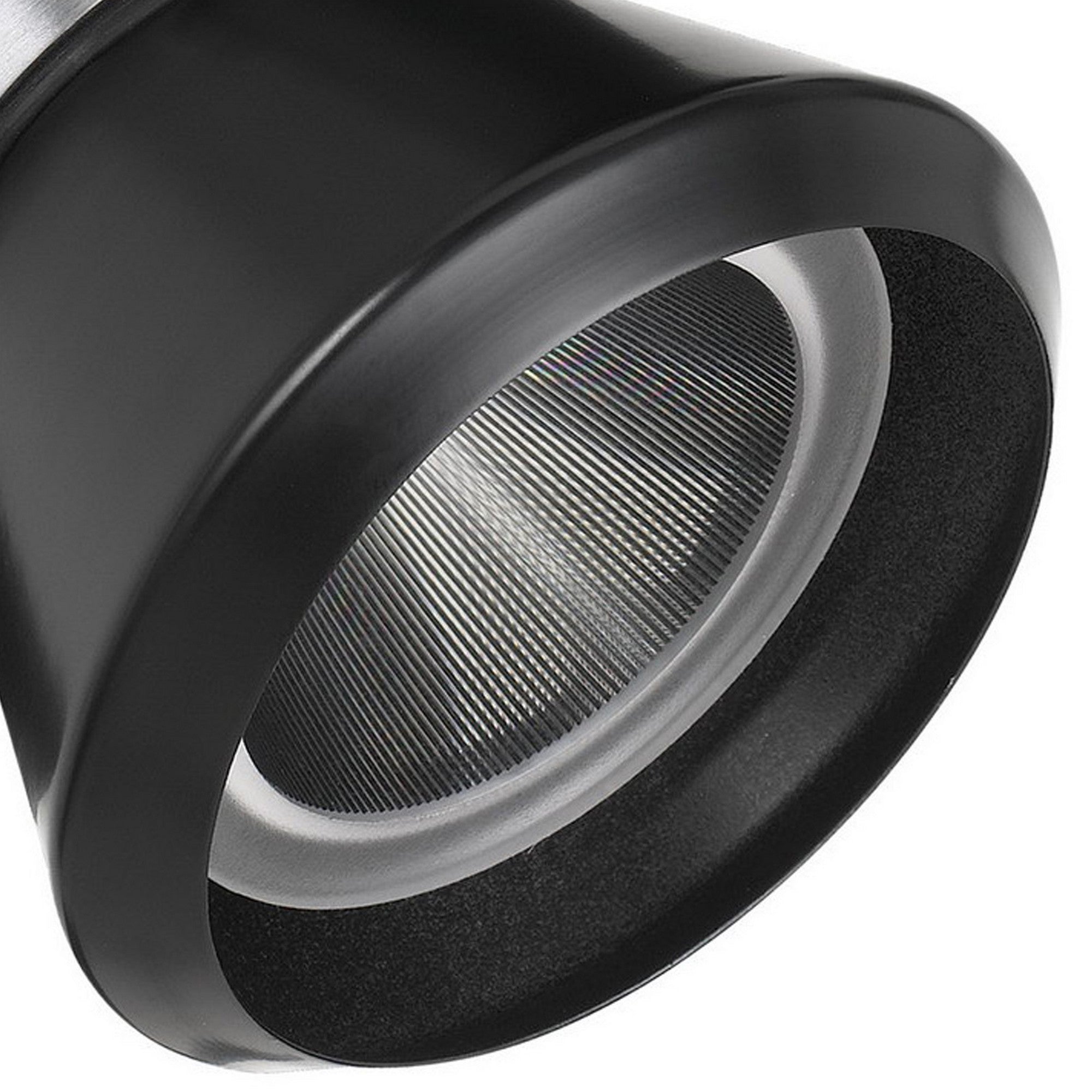 Metal LED Track Fixture with Conical Shade Black and Silver-zoom-4