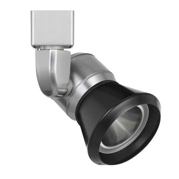 Metal LED Track Fixture with Conical Shade Black and Silver