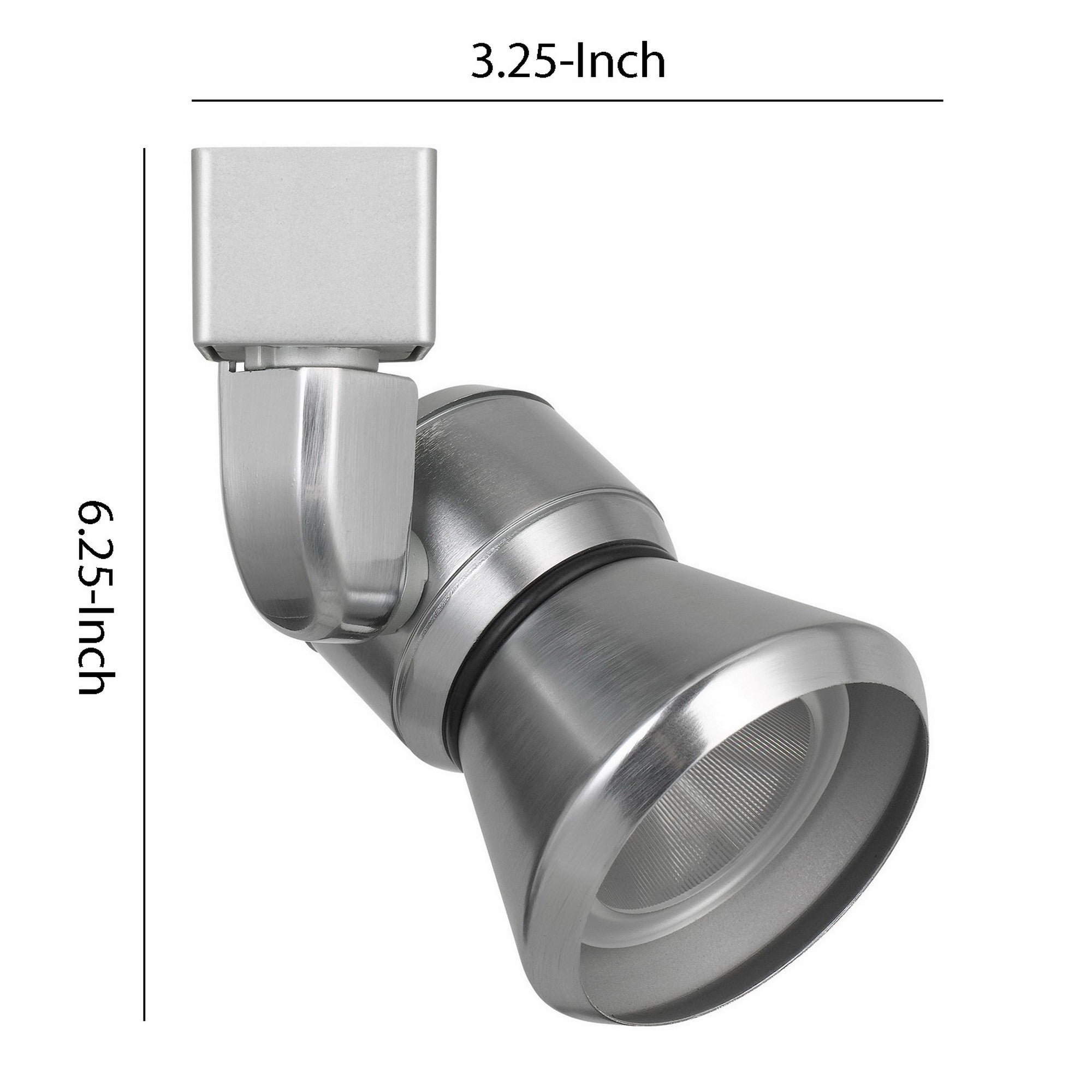Metal Frame LED Track Fixture with Conical Shade Silver-zoom-5