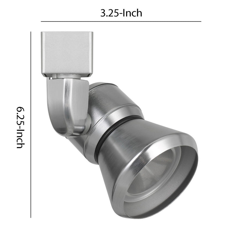 Metal Frame LED Track Fixture with Conical Shade Silver-zoom-