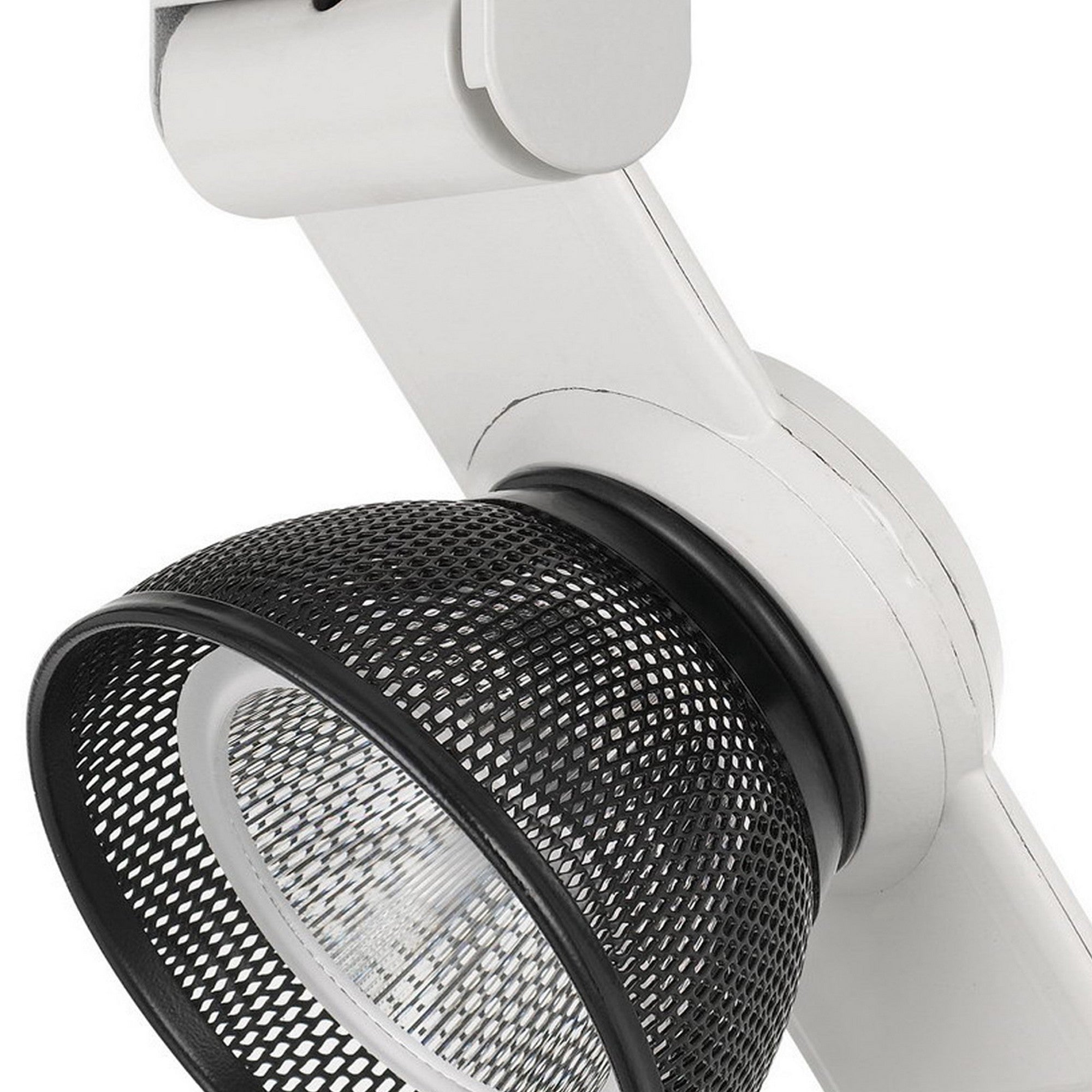 12W Integrated LED Metal Track Fixture with Mesh Head White and Black-zoom-3