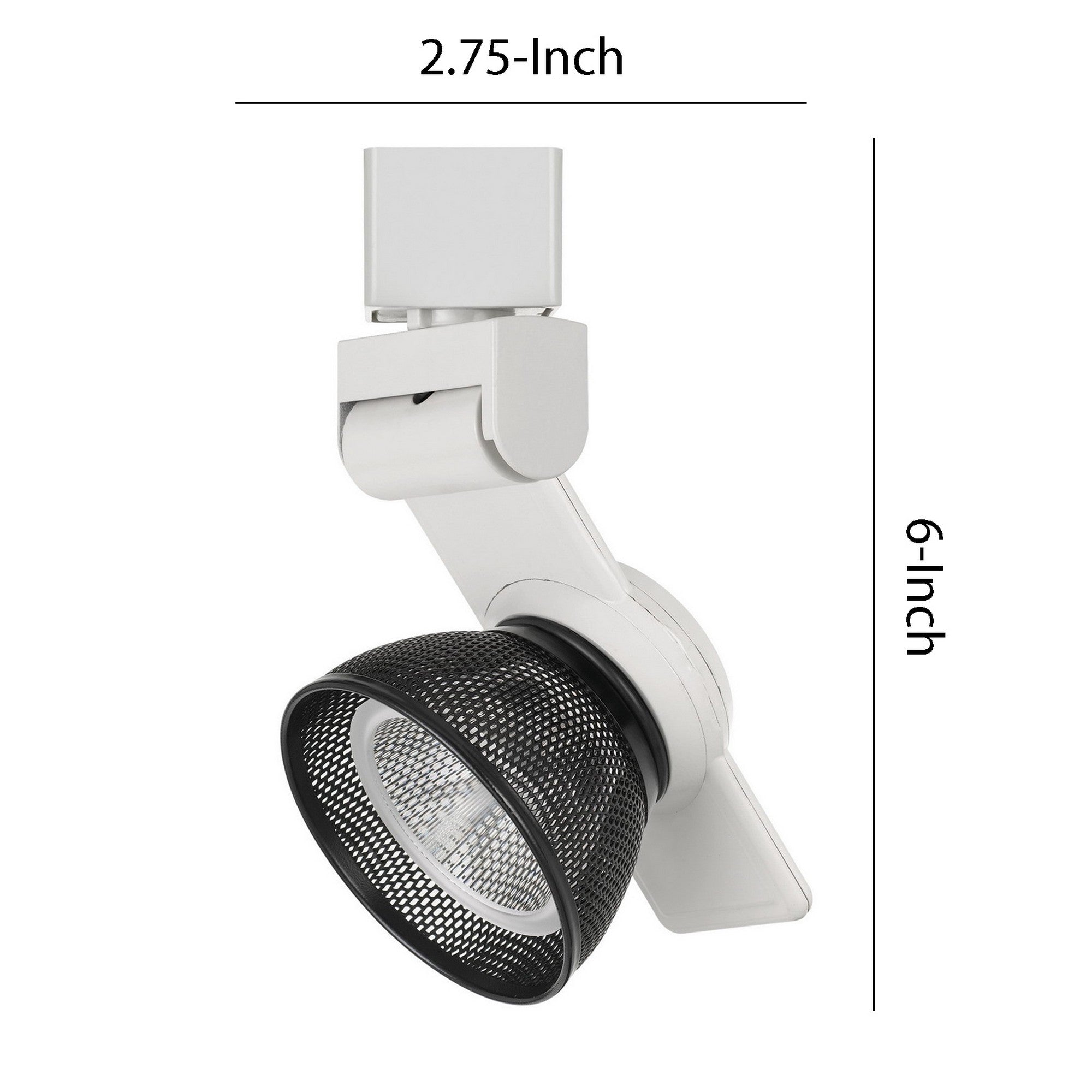 12W Integrated LED Metal Track Fixture with Mesh Head White and Black-zoom-5