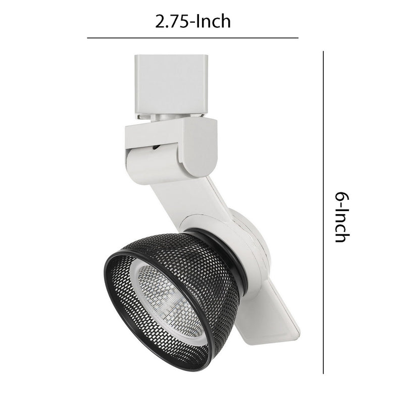 12W Integrated LED Metal Track Fixture with Mesh Head White and Black-zoom-