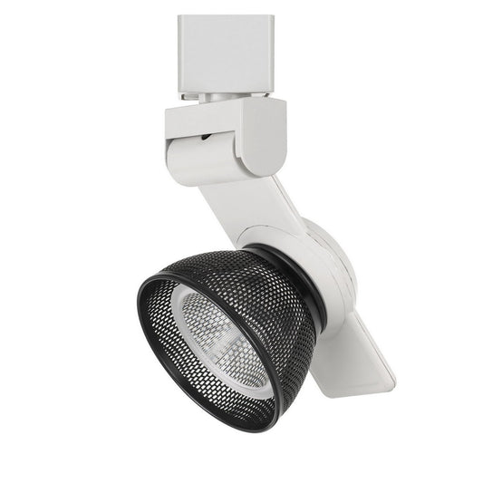 12W Integrated LED Metal Track Fixture with Mesh Head White and Black