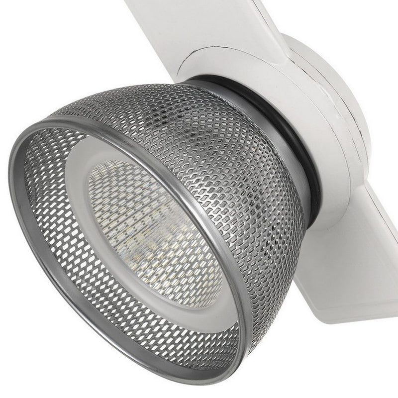 12W Integrated LED Metal Track Fixture with Mesh Head Gray and Black-zoom-
