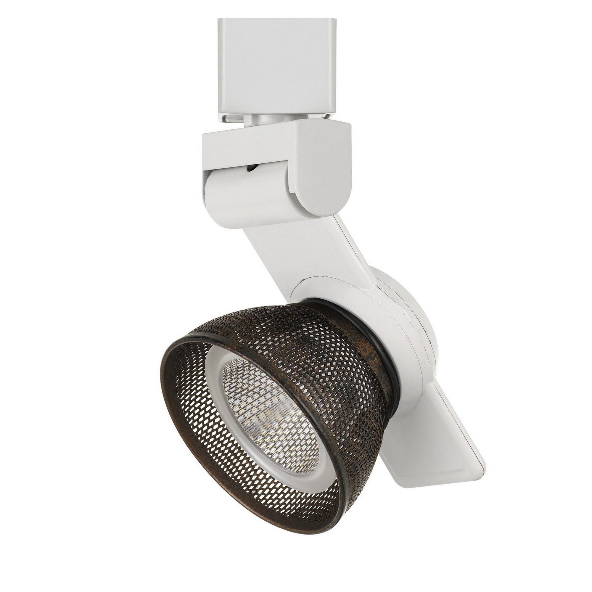 12W Integrated LED Metal Track Fixture with Mesh Head Brown and White-zoom-1