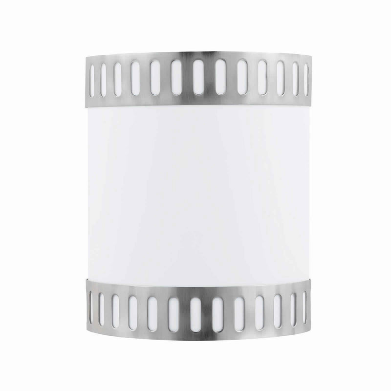 18w Wall Lamp With Acrylic Plate And Steel Trim White And Gray-zoom-