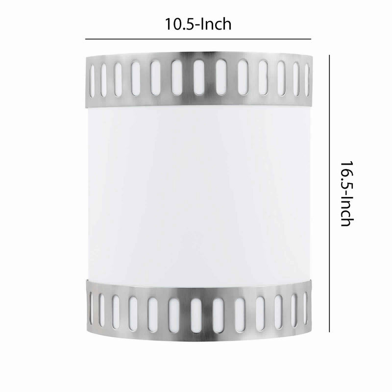 18w Wall Lamp With Acrylic Plate And Steel Trim White And Gray-zoom-