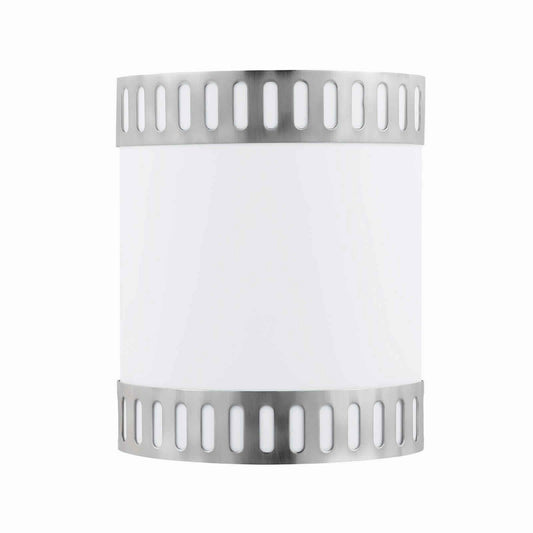 18w Wall Lamp With Acrylic Plate And Steel Trim White And Gray