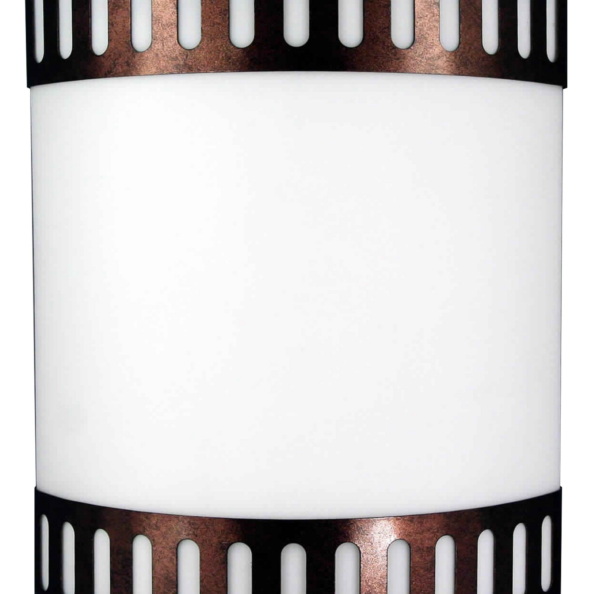 18w Wall Lamp With Acrylic Plate And Steel Trim White And Rustic Brown-zoom-3