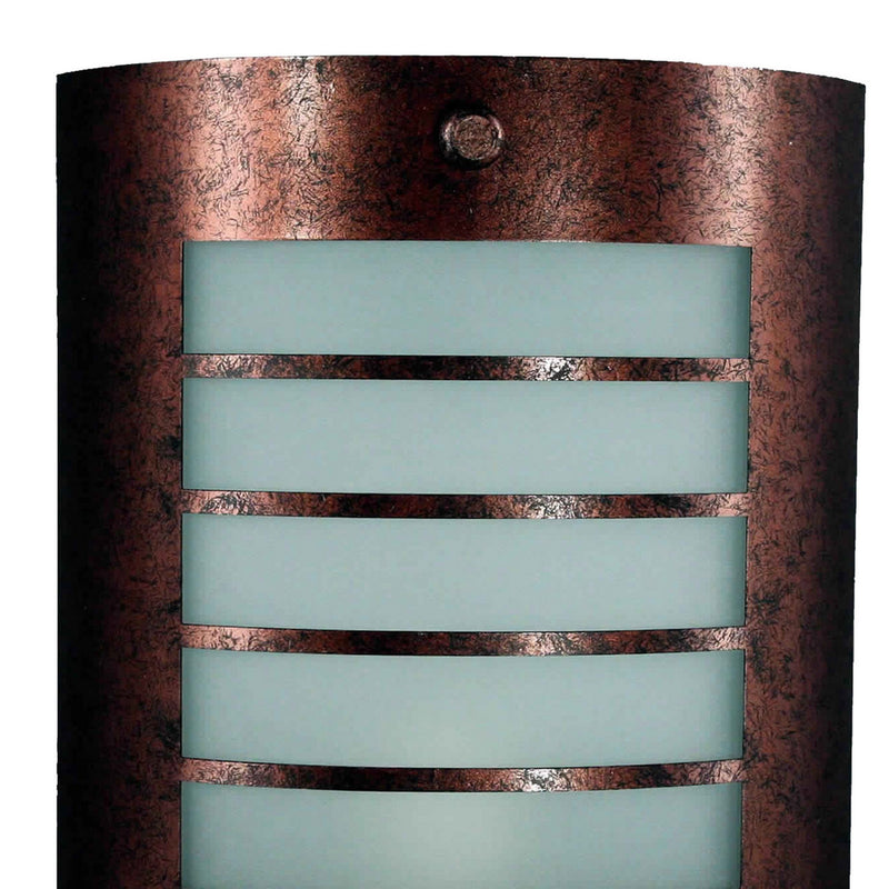 18w Wall Lamp With Acrylic Plate And Cut Out Frame Rustic Brown And White-zoom-