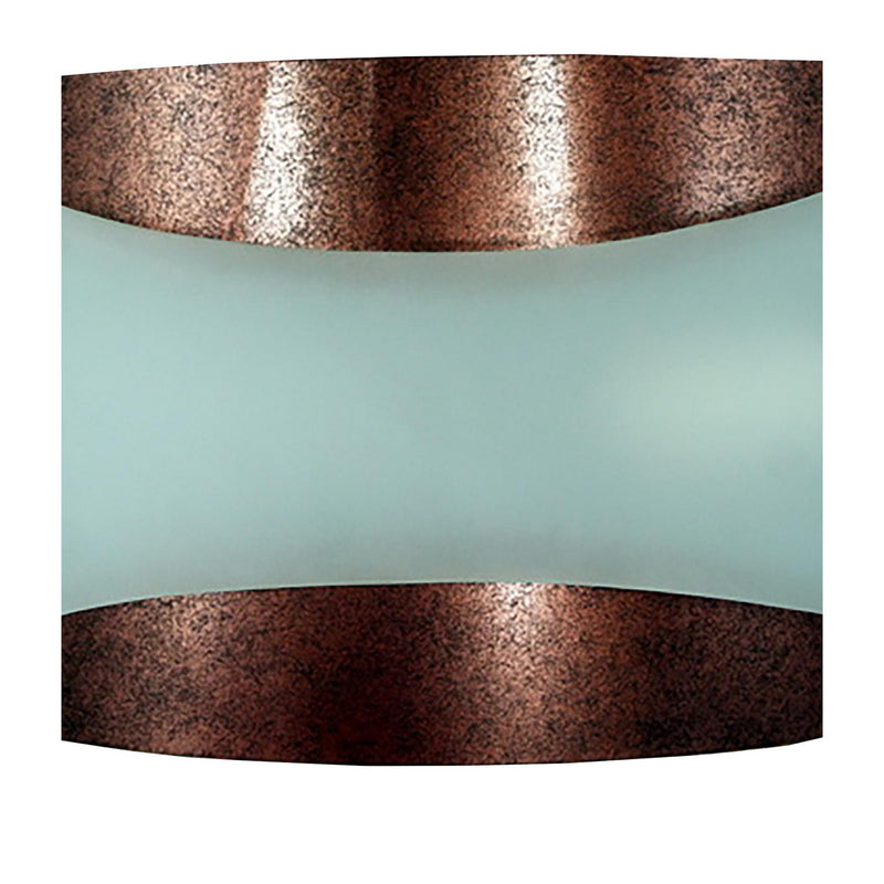 13w Wall Lamp With Metal Frame And Hardwired Switch Rustic Brown And White-zoom-