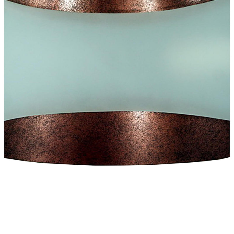 13w Wall Lamp With Metal Frame And Hardwired Switch Rustic Brown And White-zoom-