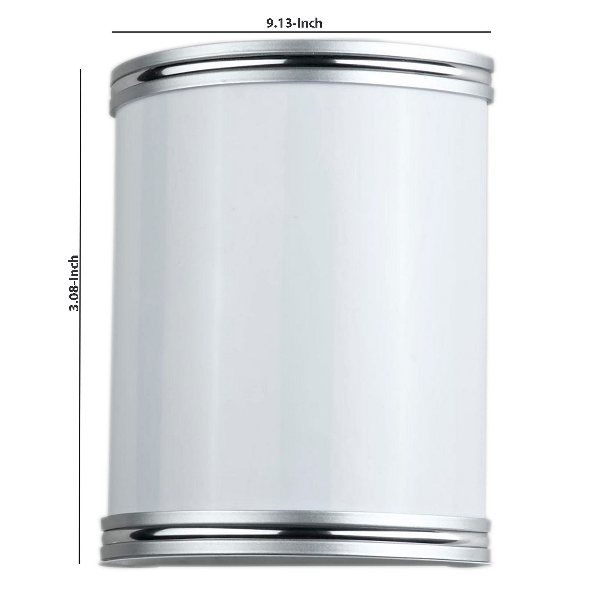 18w Metal Plc Wall Lamp With Brushed Trim Accent Silver And White-zoom-5