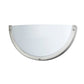 Half Moon Shaped Metal Wall Lamp With Acrylic Plate Set Of 4 White