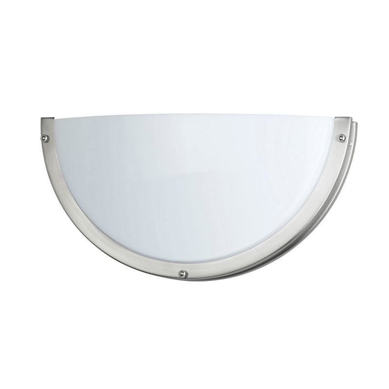 Half Moon Shaped Metal Wall Lamp With Acrylic Plate Set Of 4 White-zoom-