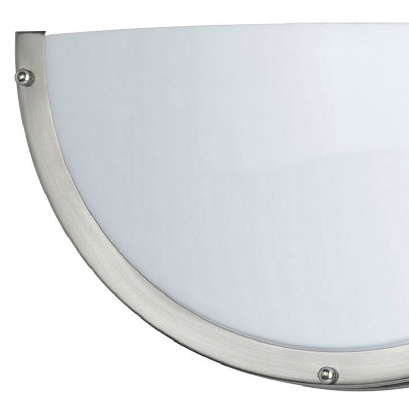 Half Moon Shaped Metal Wall Lamp With Acrylic Plate Set Of 4 White-zoom-