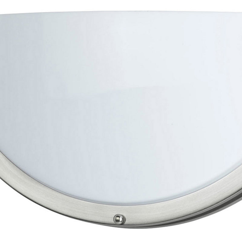 Half Moon Shaped Metal Wall Lamp With Acrylic Plate Set Of 4 White-zoom-