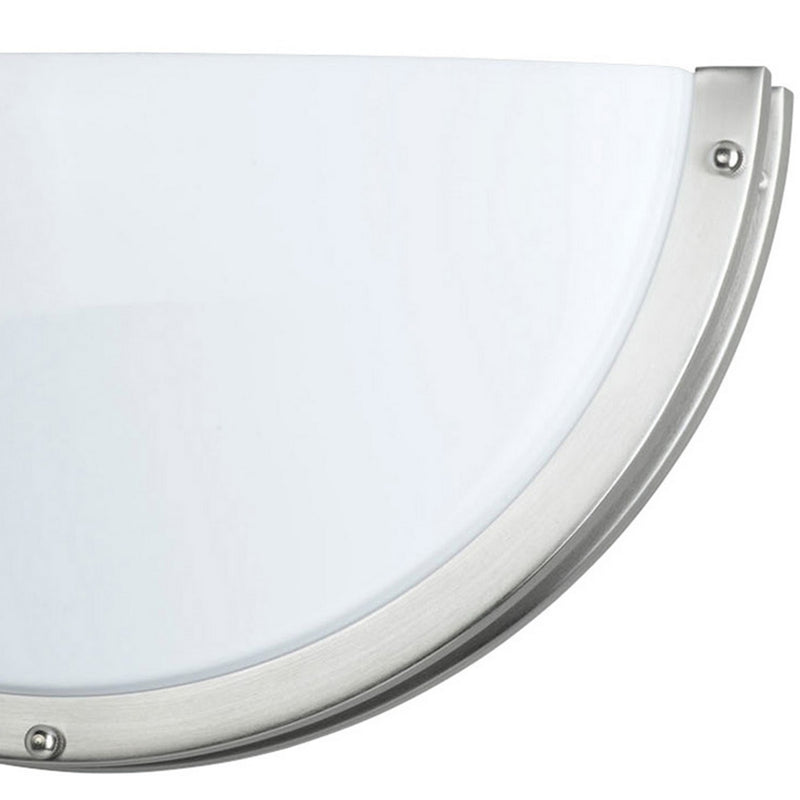Half Moon Shaped Metal Wall Lamp With Acrylic Plate Set Of 4 White-zoom-