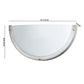 Half Moon Shaped Metal Wall Lamp With Acrylic Plate Set Of 4 White