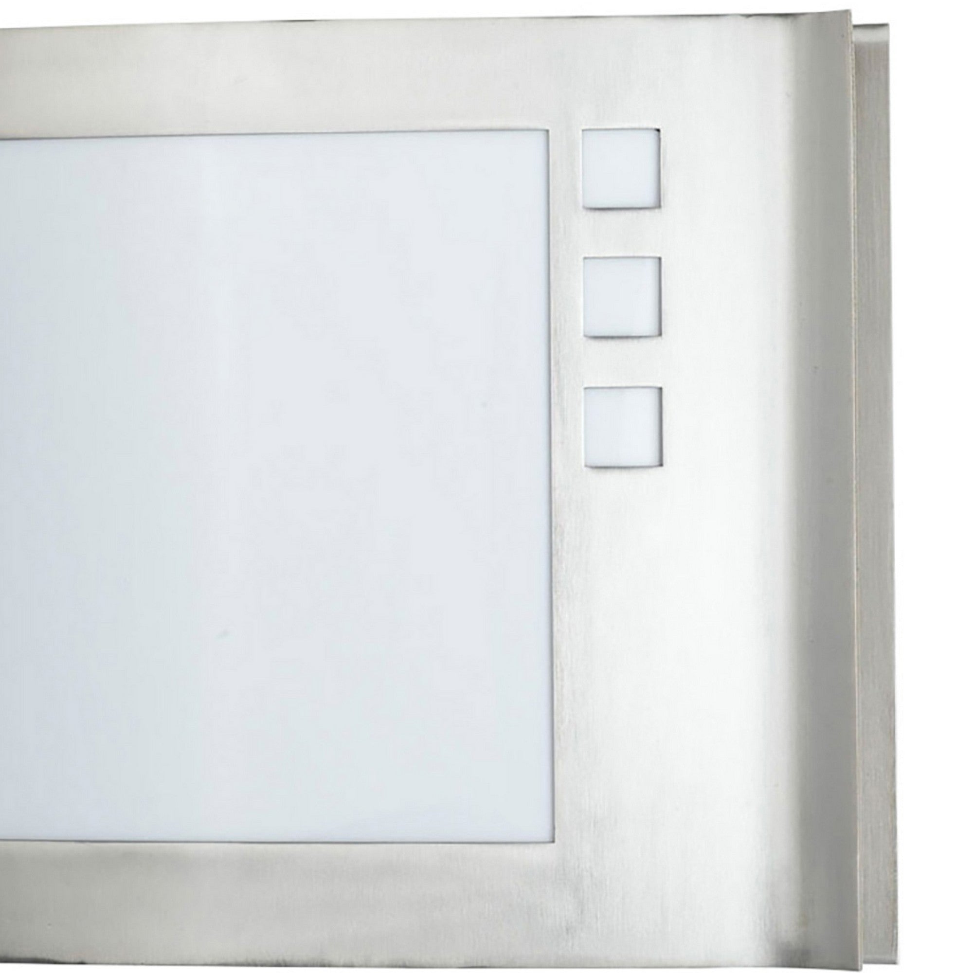 Rectangular Shaped Metal Wall Lamp With Brushed Steel Frame set Of 4 silver-zoom-4