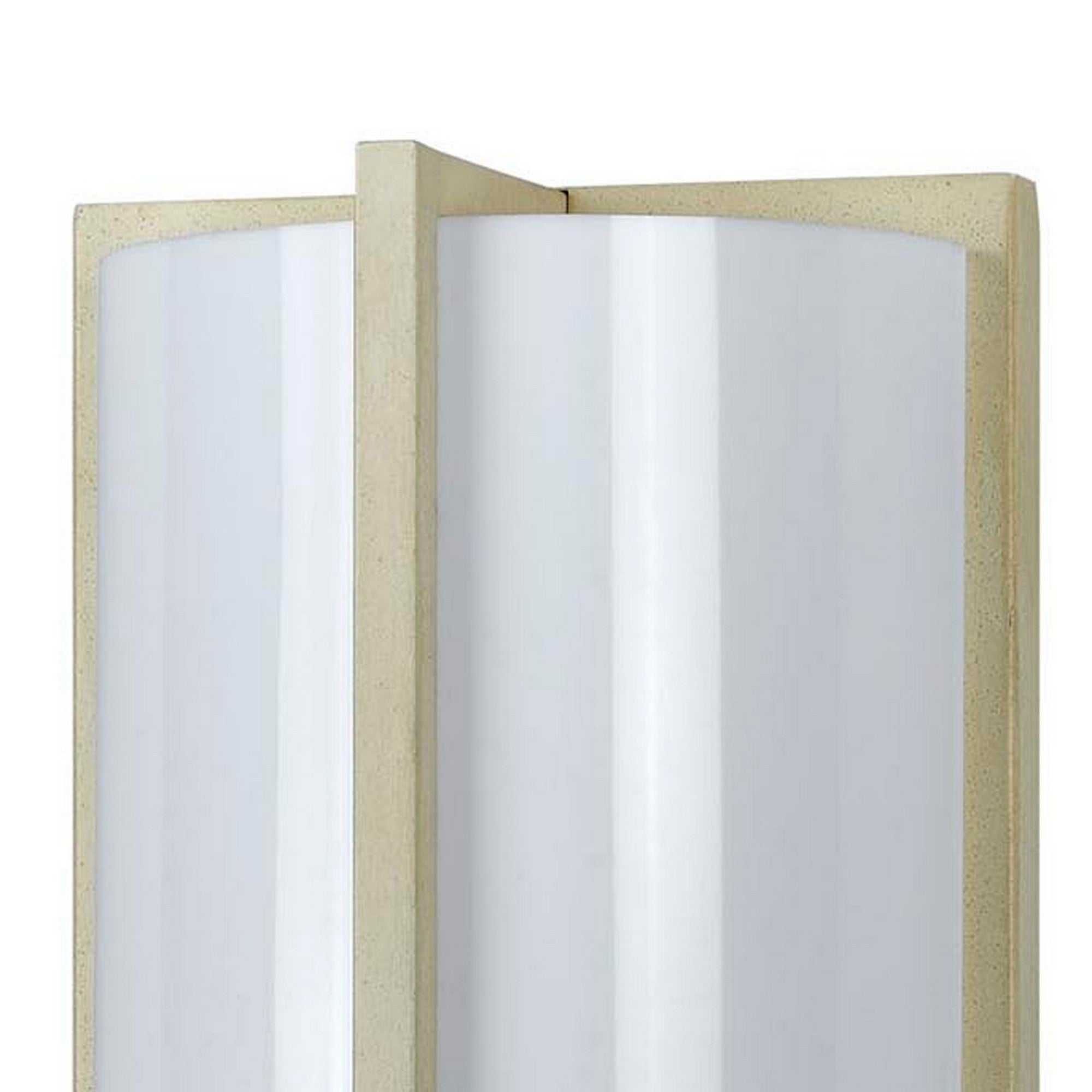 Cylindrical Shaped Metal Plc Wall Lamp With 3d Design Trim set Of 4 White-zoom-2
