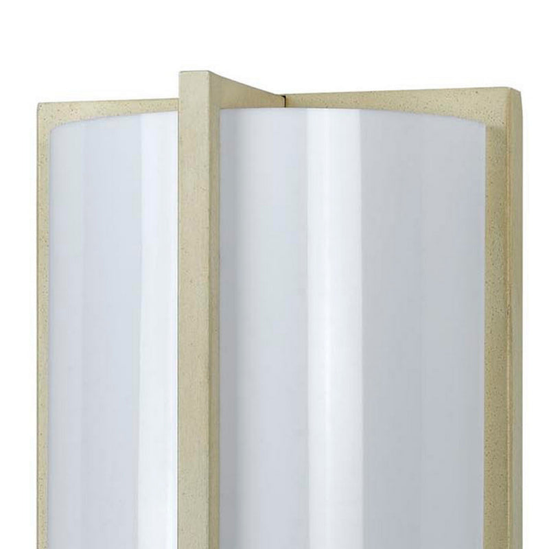 Cylindrical Shaped Metal Plc Wall Lamp With 3d Design Trim set Of 4 White-zoom-
