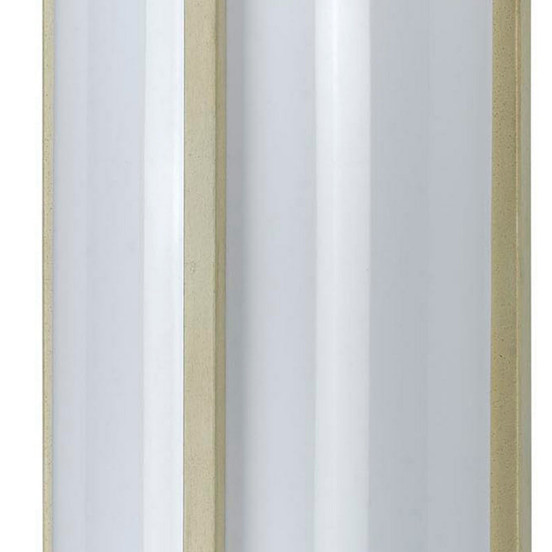 Cylindrical Shaped Metal Plc Wall Lamp With 3d Design Trim set Of 4 White-zoom-