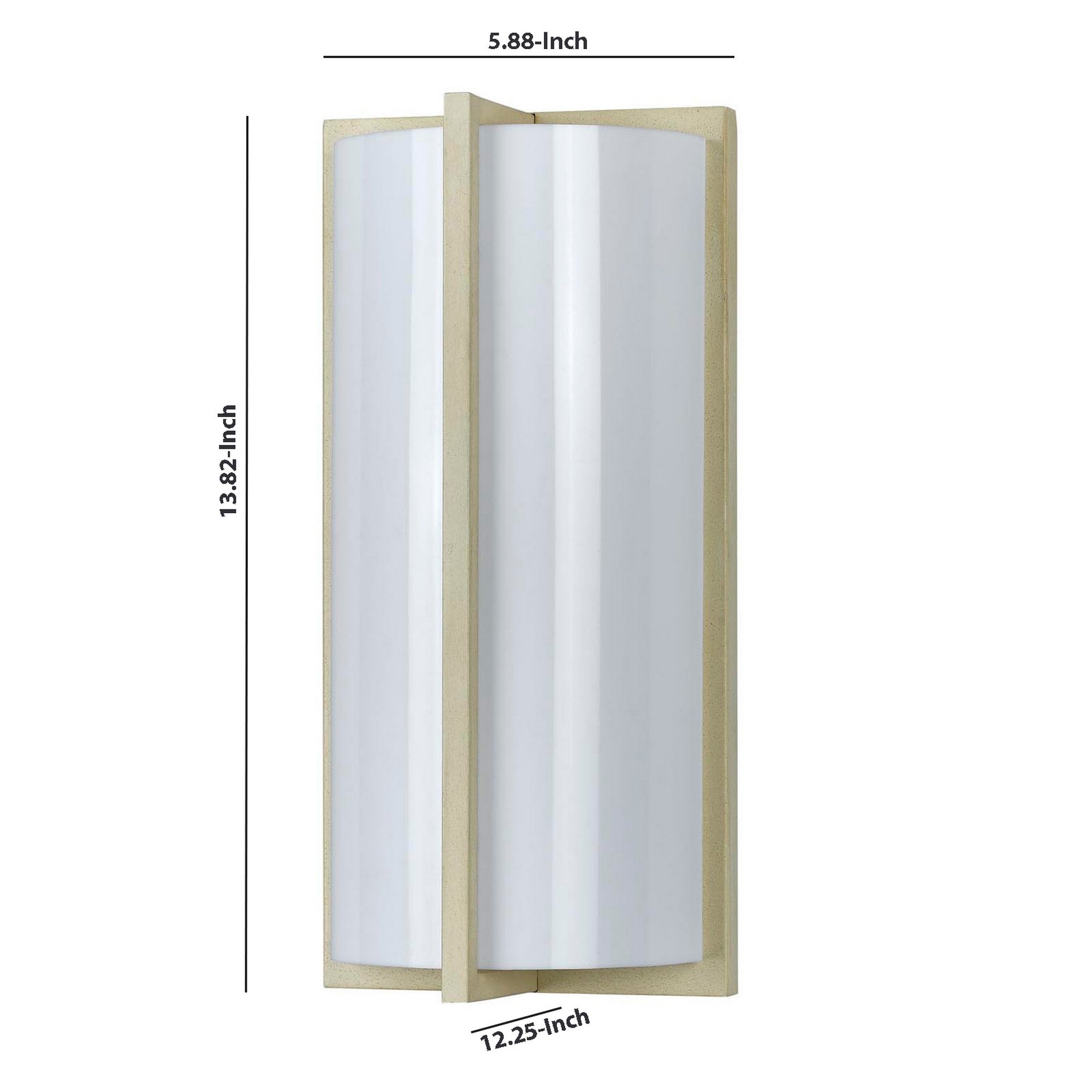 Cylindrical Shaped Metal Plc Wall Lamp With 3d Design Trim set Of 4 White-zoom-5