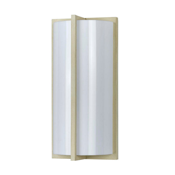 Cylindrical Shaped Metal Plc Wall Lamp With 3d Design Trim set Of 4 White