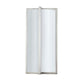 Cylindrical Shape Plc Wall Lamp With 3d Design Set Of 4 Silver And White