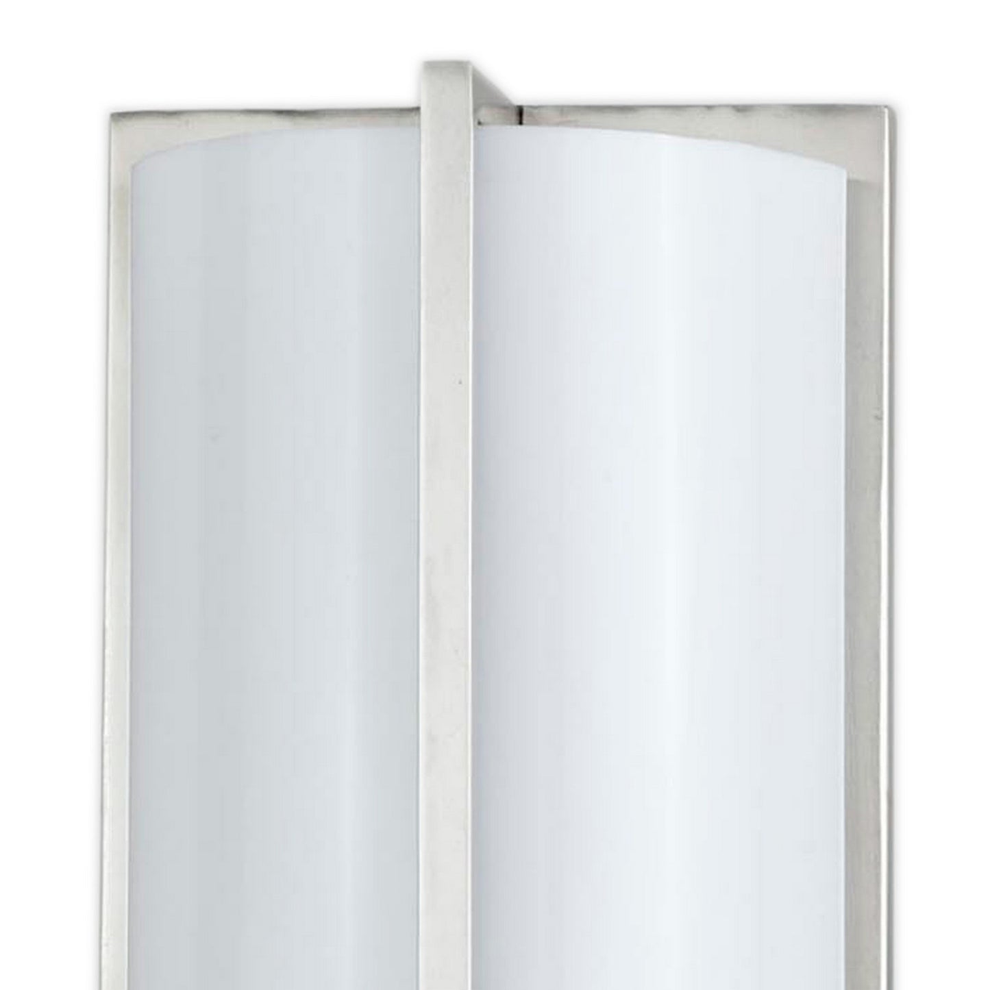 Cylindrical Shape Plc Wall Lamp With 3d Design Set Of 4 Silver And White